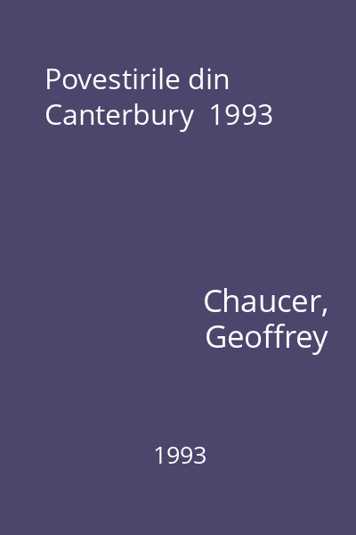 Povestirile din Canterbury  1993