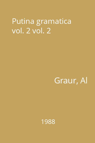Putina gramatica  vol. 2 vol. 2