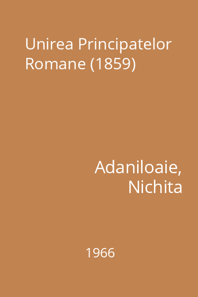 Unirea Principatelor Romane (1859)
