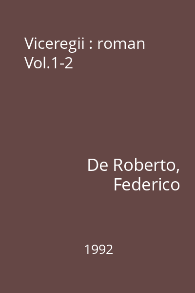 Viceregii : roman Vol.1-2