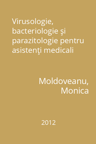 Virusologie, bacteriologie şi parazitologie pentru asistenţi medicali